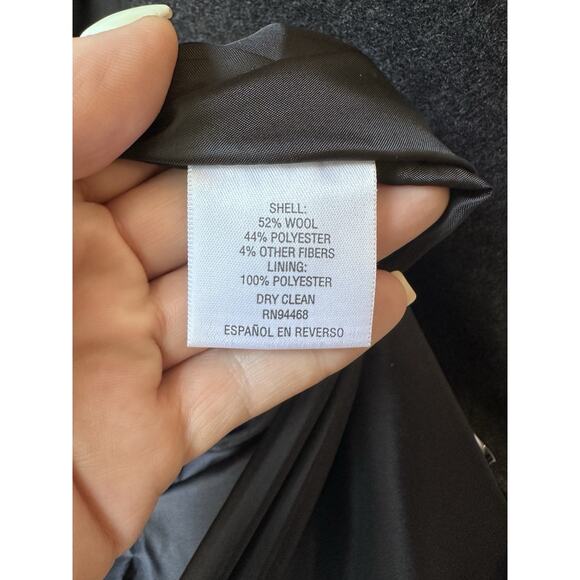 Inc International Concepts Pea Coat Womens Dark Gray Wool Blend Size XXL NWT - Picture 12 of 13